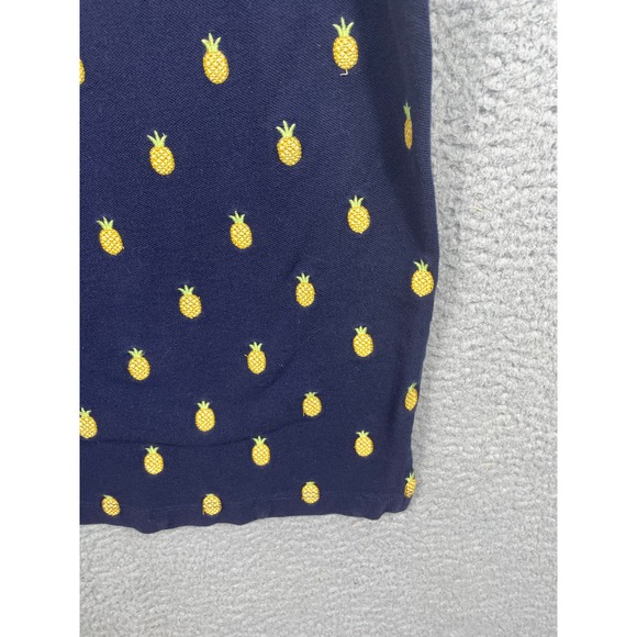 Express Mens Size XL Navy Polo Shirt Pineapple Print - Picture 10 of 14